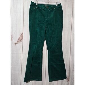 Women’s Green Corduroy Flare Pants